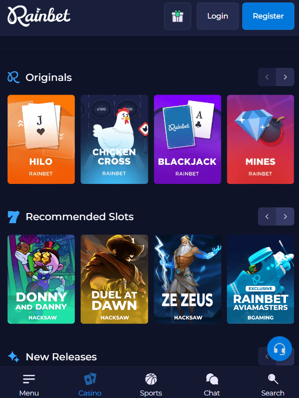 Casino bij Rainbet